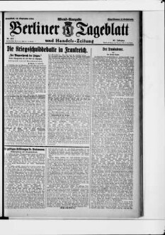 Berliner Tageblatt und Handels-Zeitung, Abend-Ausgabe