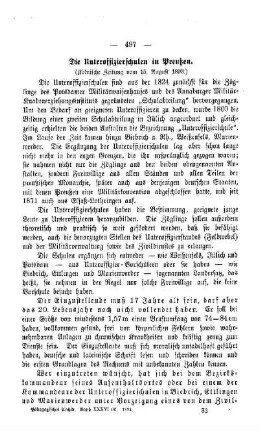 Die Unteroffizierschulen in Preußen : Sprechsaal