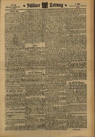 Zweite Ausgabe vom Freitag, den 23. Dezember 1910.