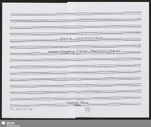 Fern voneinander - Mus.15480-ZZ-568 : strings (4), pf, stck