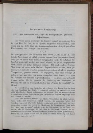 Sechzehnte Vorlesung [§§ 31-32]