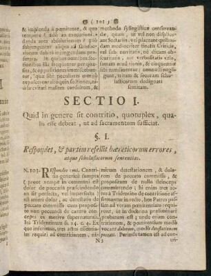 101-121, Sectio I.