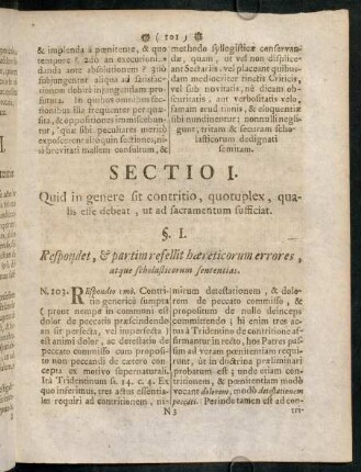 101-121, Sectio I.