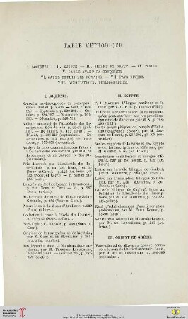 Table méthodique