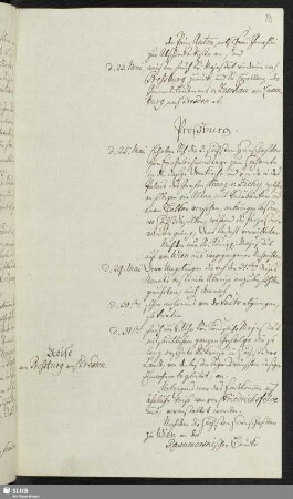 Pressburg. -Reise von Pressburg nach Dresden.