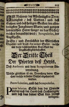 Der Dritte Theil Der Pforten deß Heyls.
