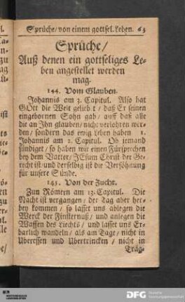 Sprüche/ Auß denen ein gottseliges Leben angestellet werden mag.