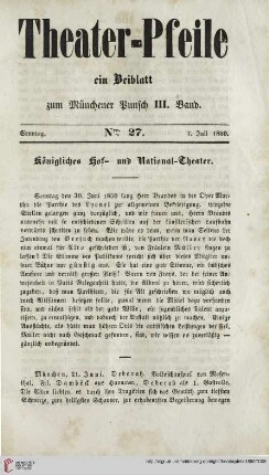 Nro. 27 (7. Juli 1850)