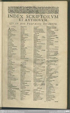Index Scriptorum Et Authorum Qui In Hoc Volumine Citantur