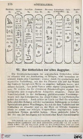 VI: Zur Goetterlehre der alten Aegypter
