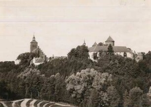 Rößel (Reszel). Blick auf Ordensburg, später Burg der Bischöfe von Ermland, und Kirche