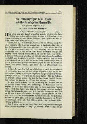 ¬Die¬ Willensfreiheit beim Kinde und ihre krankhaften Hemmnisse : Schluß