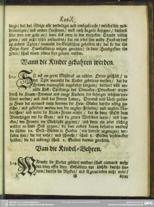 Wann die Kinder gebahren werden