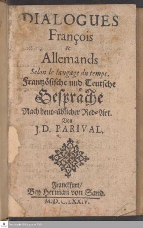 Dialogues François & Allemands Selon le langage du temps