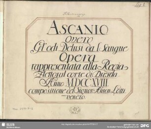 Ascanio. Excerpts. Arr - Mus.2159-F-6