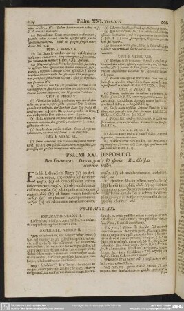 Psalmi XXI. Dispositio. Rex fortunatus. Corona gratiae & gloriae. Rex Christus conteret hostes