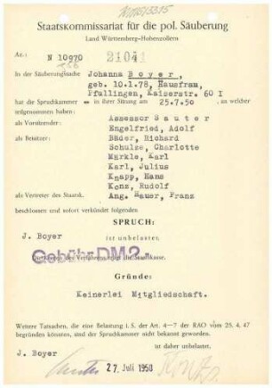 Boyer, Johanna