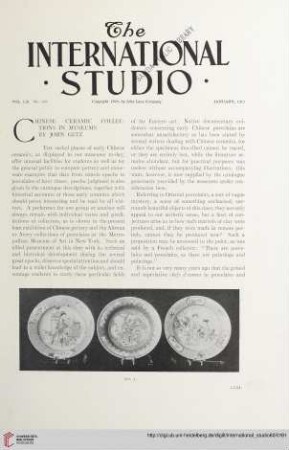Vol. 60 (1916/1917) = No. 239: Chinese ceramic collections in museums