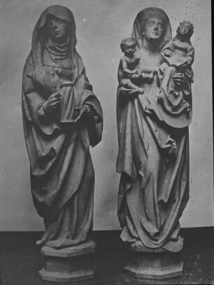 Erfurt, Dom Beatea Mariae Virginis (Marienkirche), zwei freiplastische Figuren