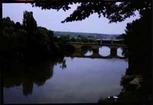 Lauffen: alte Neckarbrücke und Wehr
