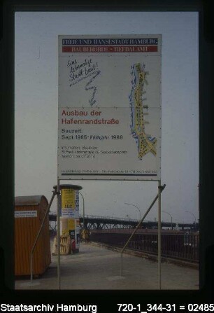 Informationstafel Hafenrandstraße, Ausbau