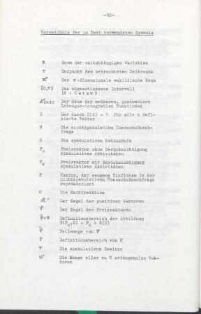Verzeichnis der im Text verwendeten Symbole