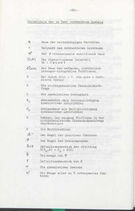 Verzeichnis der im Text verwendeten Symbole
