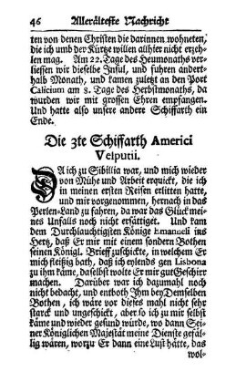 Die 3te Schiffarth Americi Vesputii.