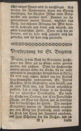 Prophezeyung der St. Brigitten