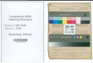 Entnazifizierung Wilhelm Budenberg , geb. 13.10.1872 (Landwirt)