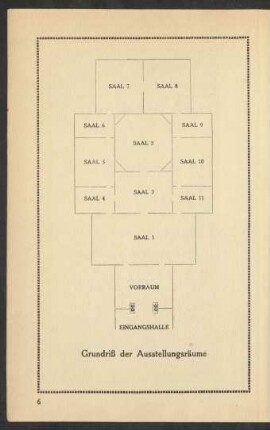 Grundriss der Ausstellungsräume