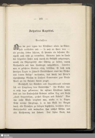 Zehntes Kapitel. Verlassen