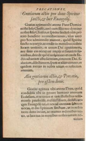 Alia gratiarum actio, et Precatio, pro iisdem donis.