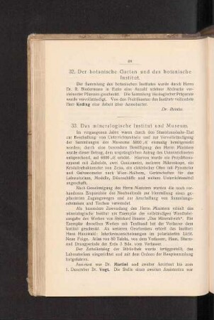 32. Der botanische Garten und das botanische Institut.