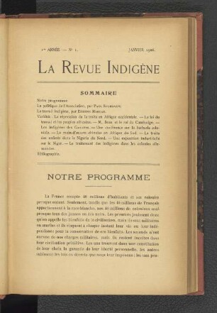 Nr. 1. Janvier, 1906.