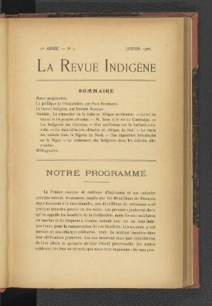 Nr. 1. Janvier, 1906.