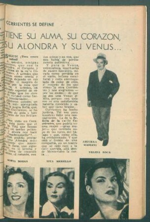 Tiene su alma, su corazón, su alondra y su Venus ... : Corrientes se define