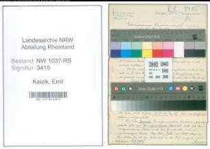 Entnazifizierung Emil Kaizik , geb. 06.10.1894 (Lehrer)