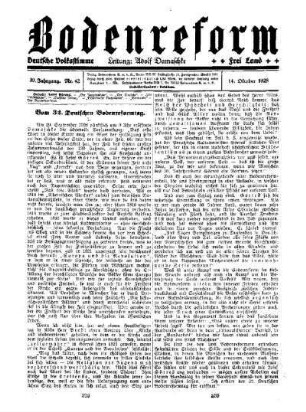 Vom 32. Deutschen Bodenreformtag