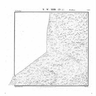 Kartenblatt NW XXVII 43 Stand 1836