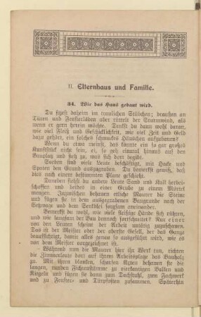 II. Elternhaus und Familie