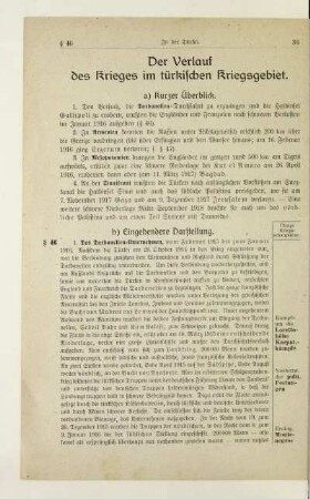 Der Verlauf des Krieges im türkischen Kriegsgebiet