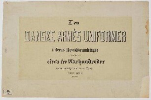 Dänische Uniformen - Titelblatt