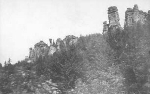 Sächsische Schweiz, Bielatal. Herkulessäulen und Schiefer Turm