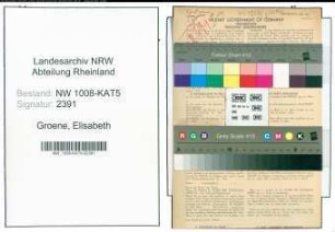 Entnazifizierung Elisabeth Groene , geb. 02.05.1892 (Lehrerin)
