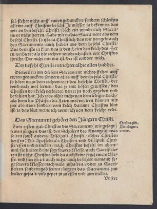Der befehl Christi entrichtet alhie allen hadder.