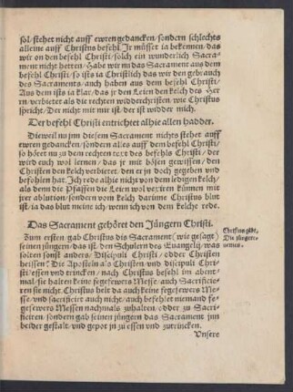 Der befehl Christi entrichtet alhie allen hadder.