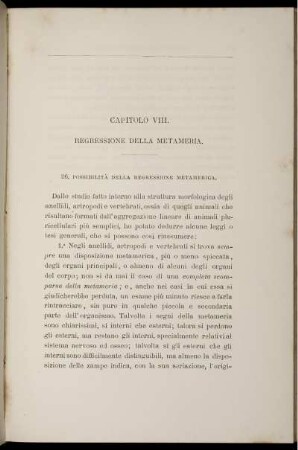 Capitolo VIII. Regressione Della Metameria.