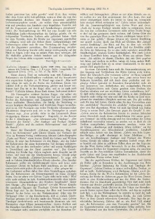 281-283 [Rezension] Johannes Calvin 1509 - 1564