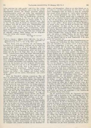 281-283 [Rezension] Johannes Calvin 1509 - 1564